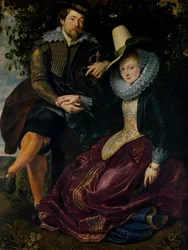 Self Portrait with Isabella Brandt, His First Wife, in the Honeysuckle Bower